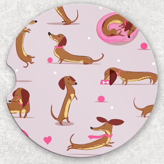 Car Coaster Set - Dachshund