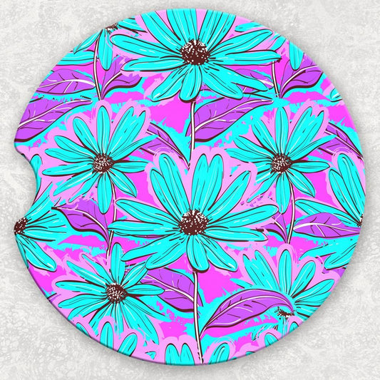 Car Coaster Set - Daisies