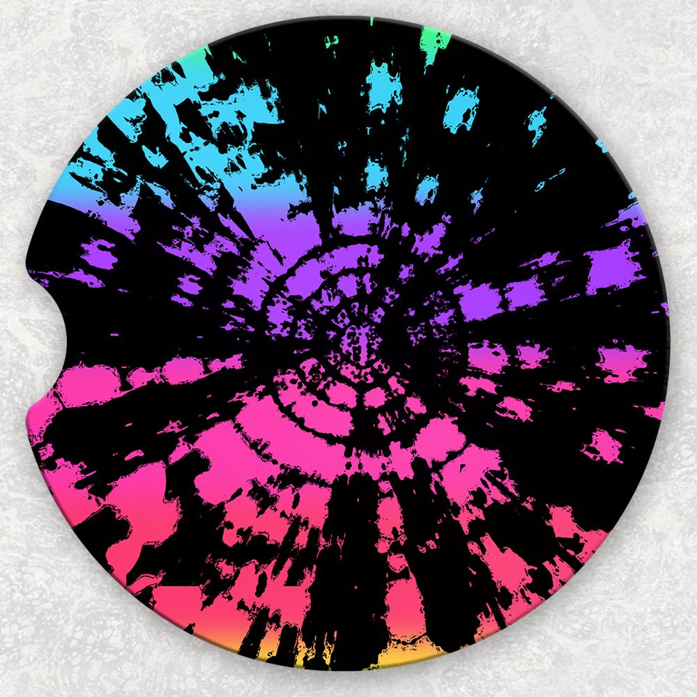 Car Coaster Set - Dark Tie Dye