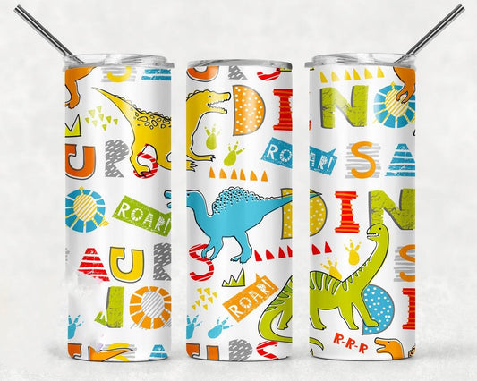 Dinosaur 20 oz Skinny Tumbler