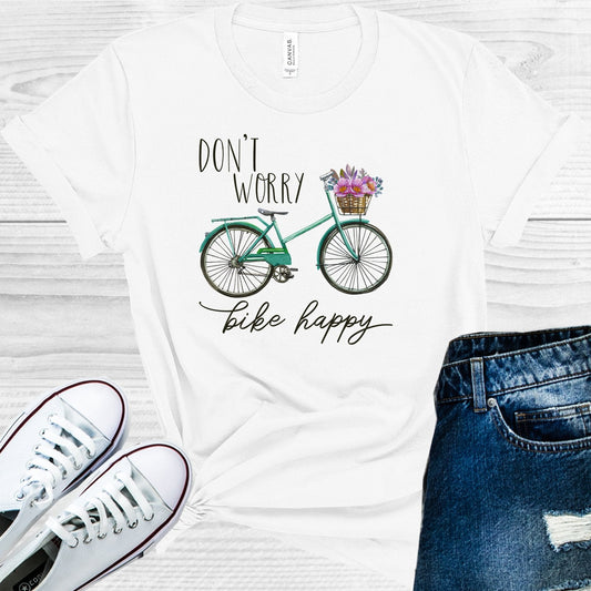 Don't Worry Bike Happy Graphic Tee