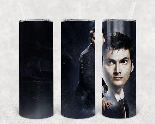 Dr Who David Tennant 20 oz Skinny Tumbler