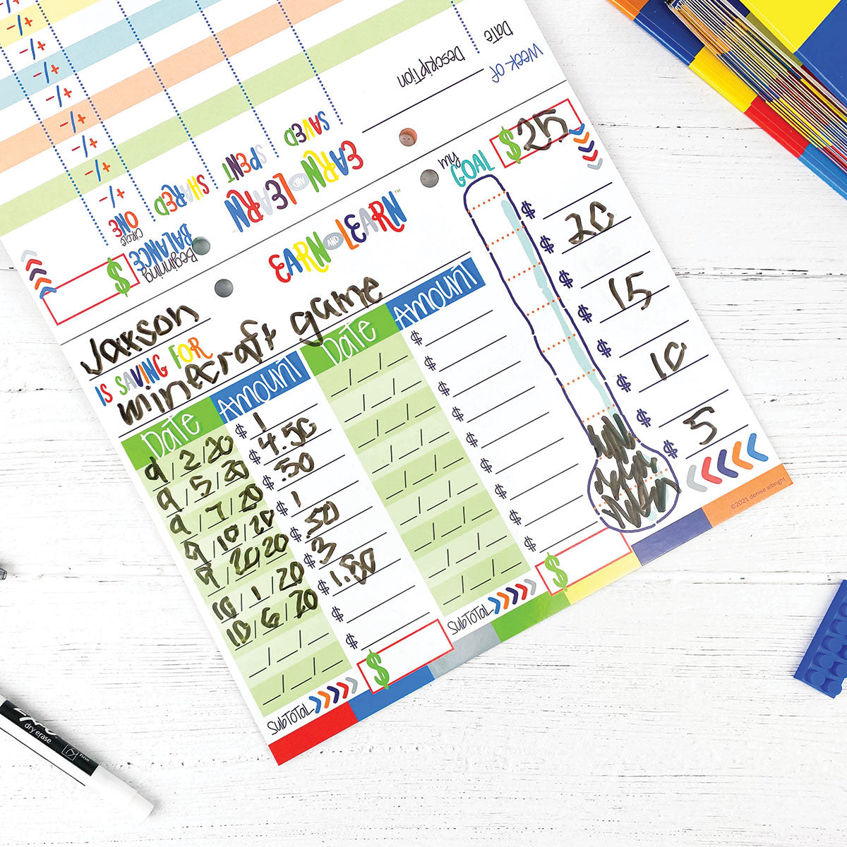 Class Keeper® School Days Memory Book + BONUS App Membership + BONUS Earn & Learn® Chore Chart Pad | (2) Styles