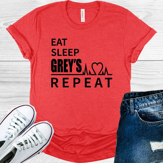 Eat Sleep Grey's Repeat Graphic Tee