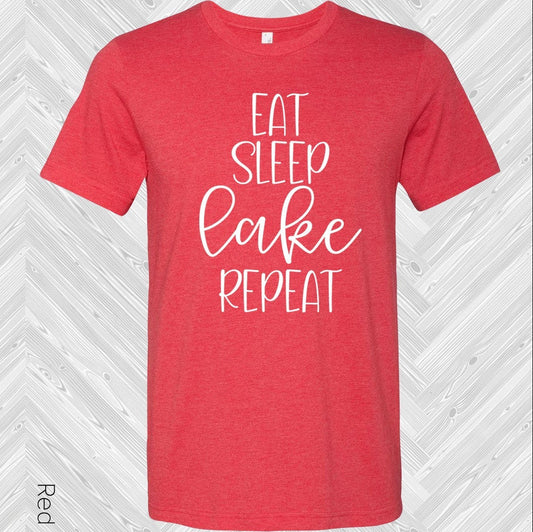Eat Sleep Lake Repeat Graphic Tee