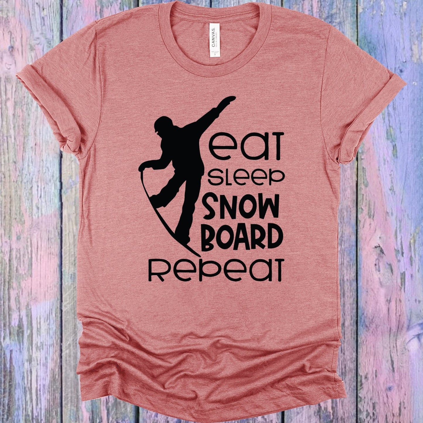 Eat Sleep Snowboard Repeat Graphic Tee