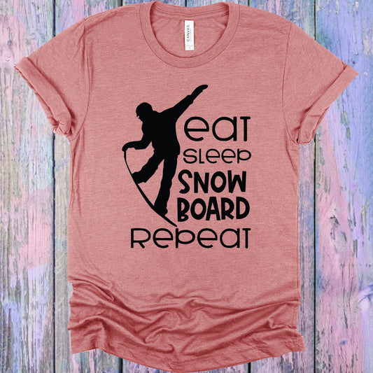 Eat Sleep Snowboard Repeat Graphic Tee