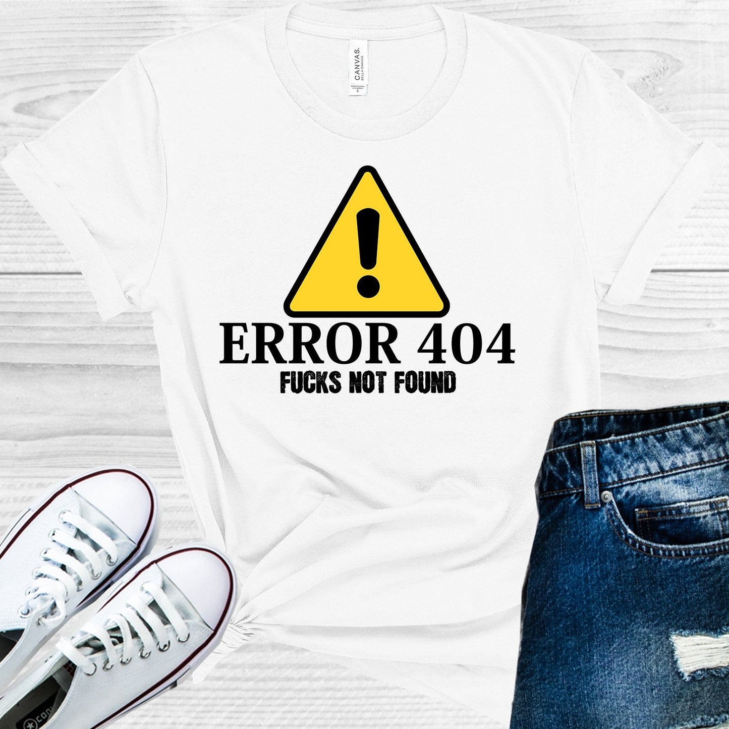 Error 404 F***s Not Found Graphic Tee