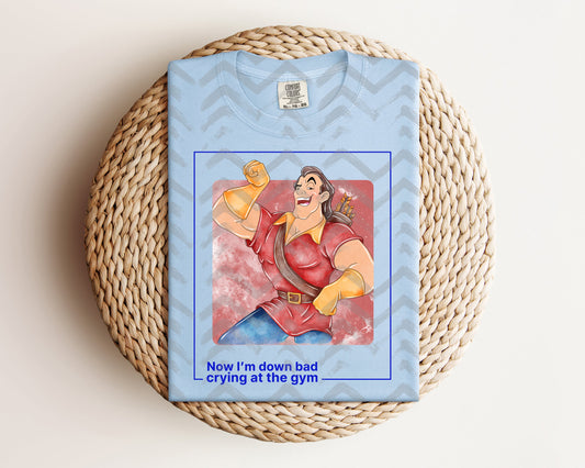 Now I'm Down Bad Crying at the Gym Graphic Tee