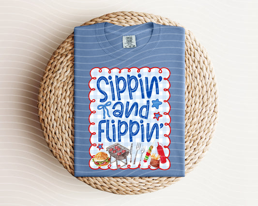 Sippin and Flippin Graphic Tee
