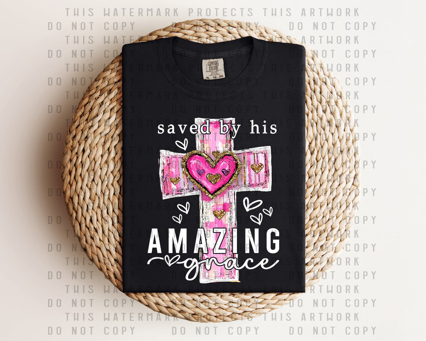 Saved by His Amazing Grace Graphic Tee