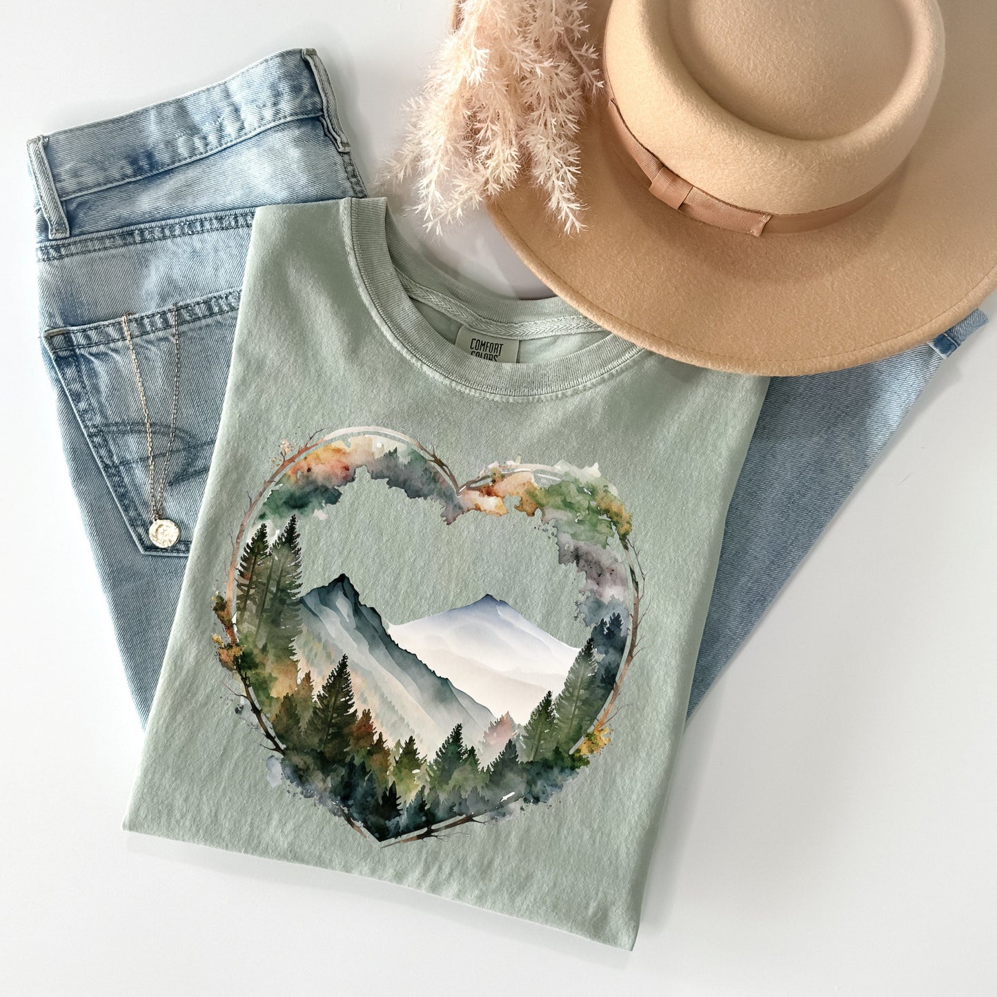 Mountains Heart - Comfort Colors Graphic Tee