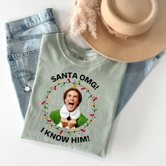 Santa OMG I Know Him Graphic Tee