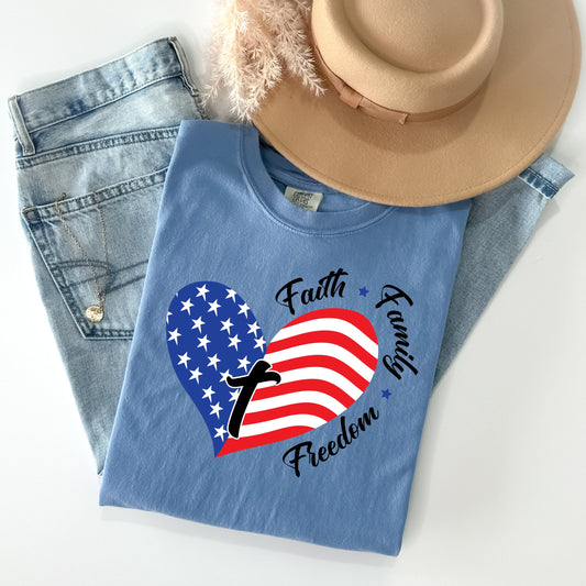 Faith Family Freedom Graphic Tee