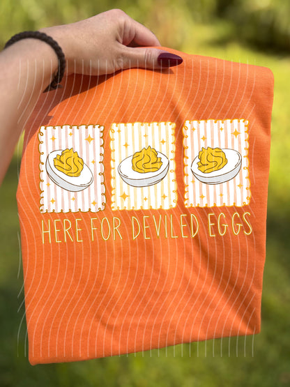 Here for Deviled Eggs Graphic Tee