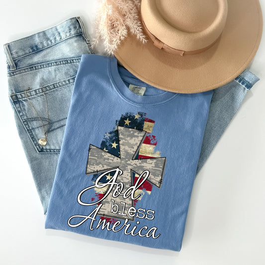 God Bless America - Comfort Colors Graphic Tee