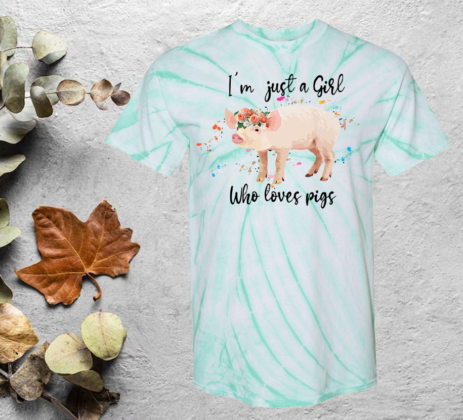 I'm Just a Girl Who Loves Pigs Graphic Tee