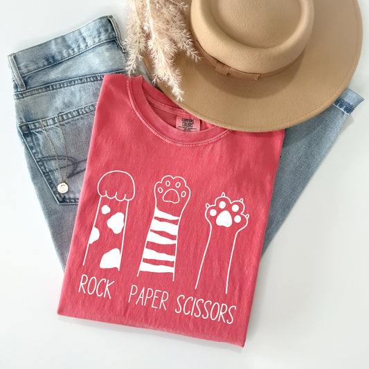 Rock Paper Scissors - Comfort Colors Graphic Tee