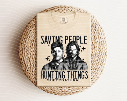 Saving People Hunting Things Graphic Tee