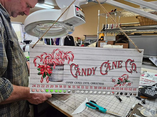 Candy cane christmas countdown