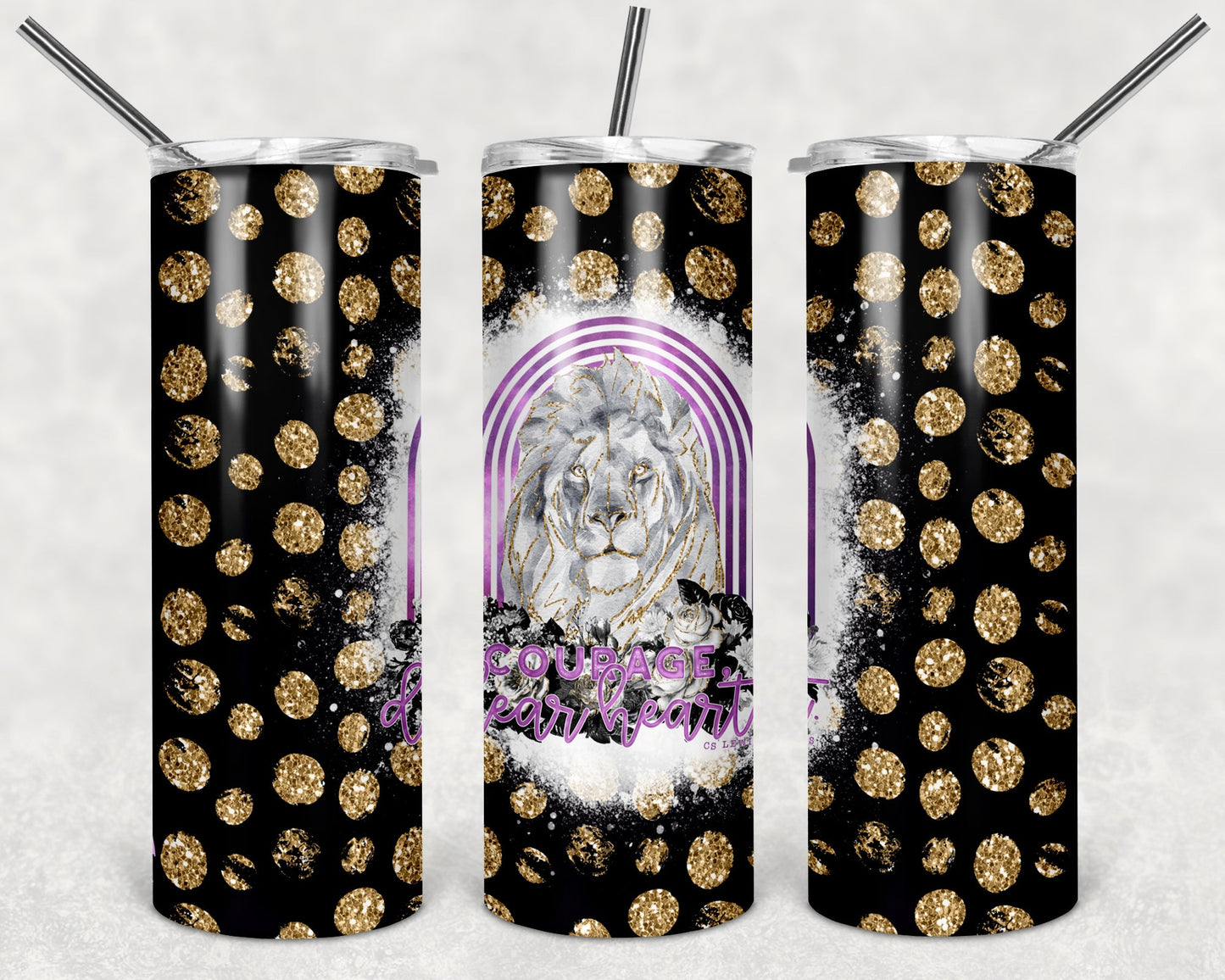 Courage Dear Heart 20 oz Skinny Tumbler