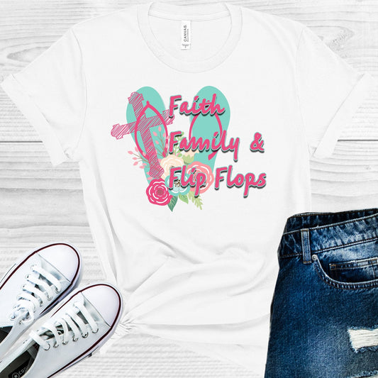 Faith Family & Flip Flops Graphic Tee
