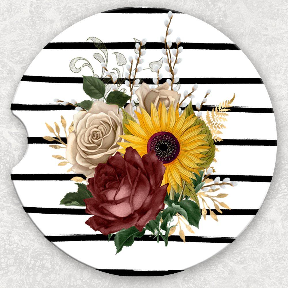 Car Coaster Set - Fall Floral
