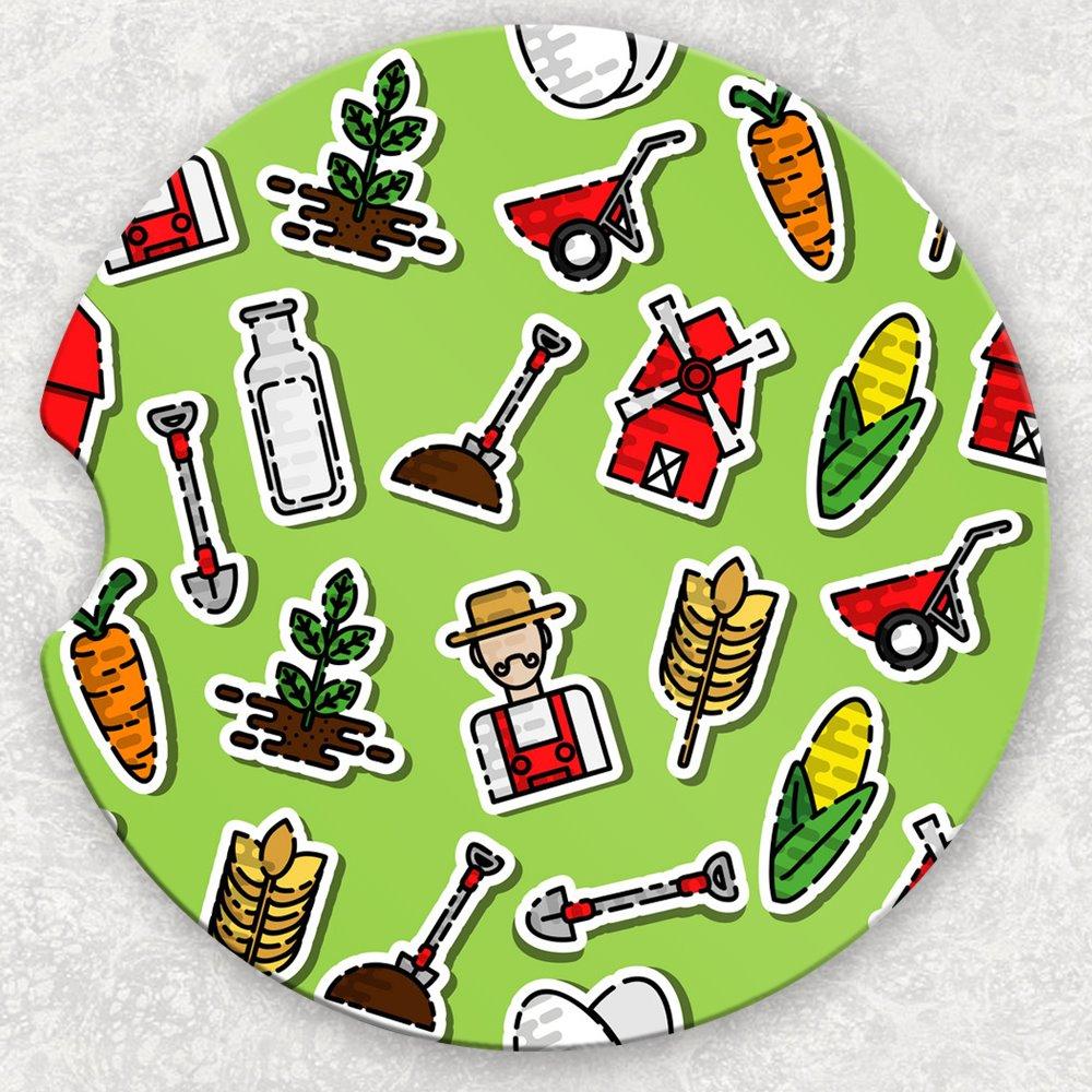 Car Coaster Set - Farm