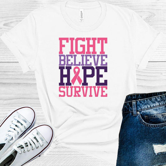 Fight Believe Hope Survive Graphic Tee