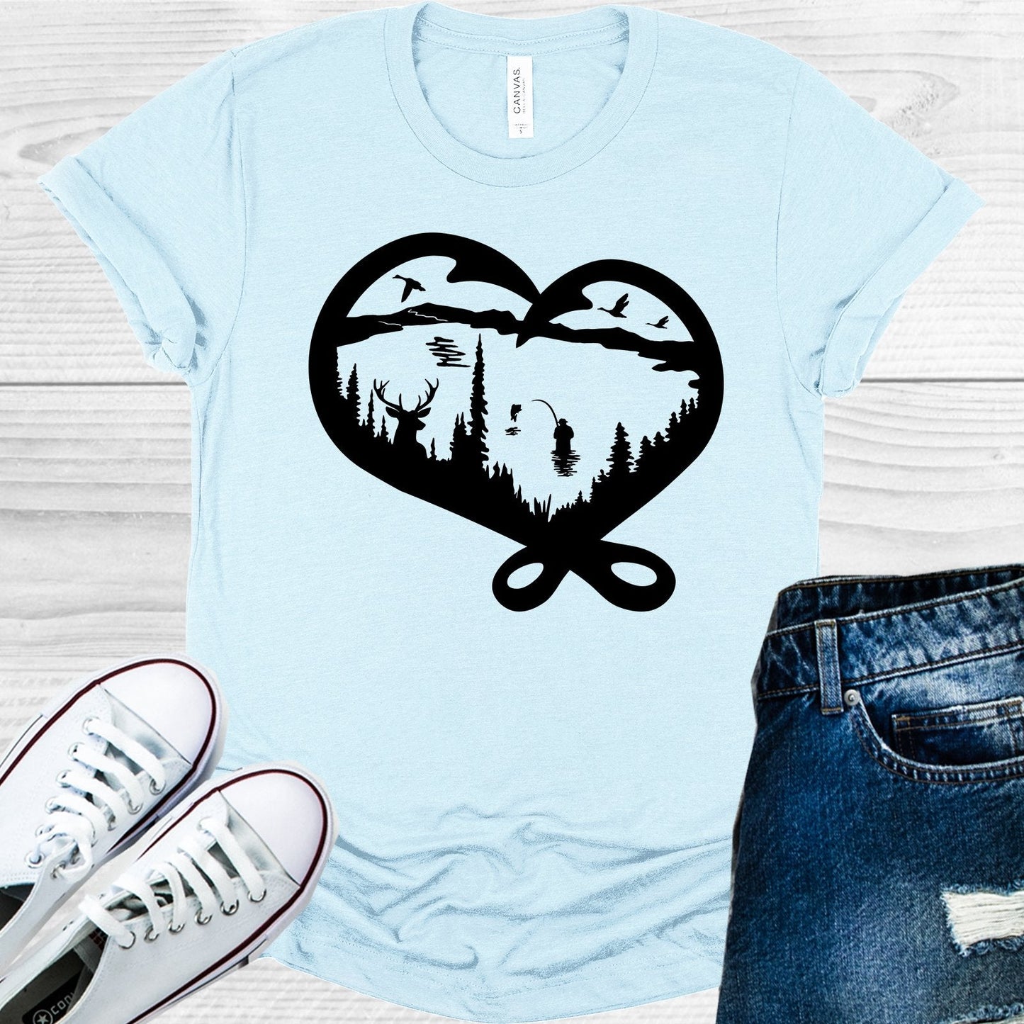 Fishing Hunting Hooks Graphic Tee