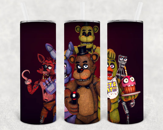 Five Nights at Freddy's 20 oz Skinny Tumbler