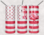 Flamingo Flag 20 oz Skinny Tumbler
