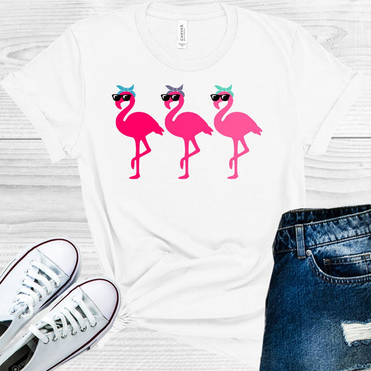 Flamingos in Sunglasses Graphic Tee