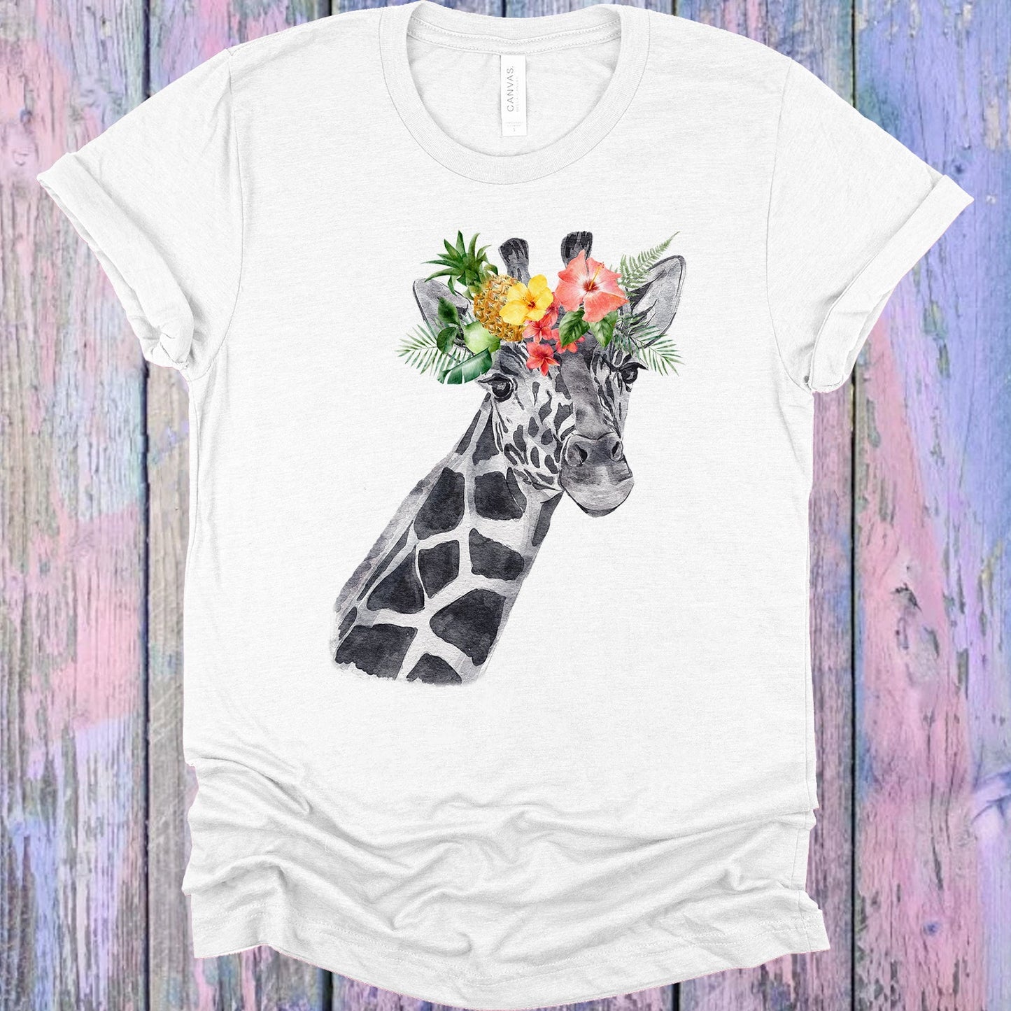 Floral Giraffe Graphic Tee