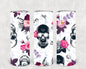 Floral Skull 20 oz Skinny Tumbler