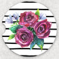 Car Coaster Set - Floral and Stripes