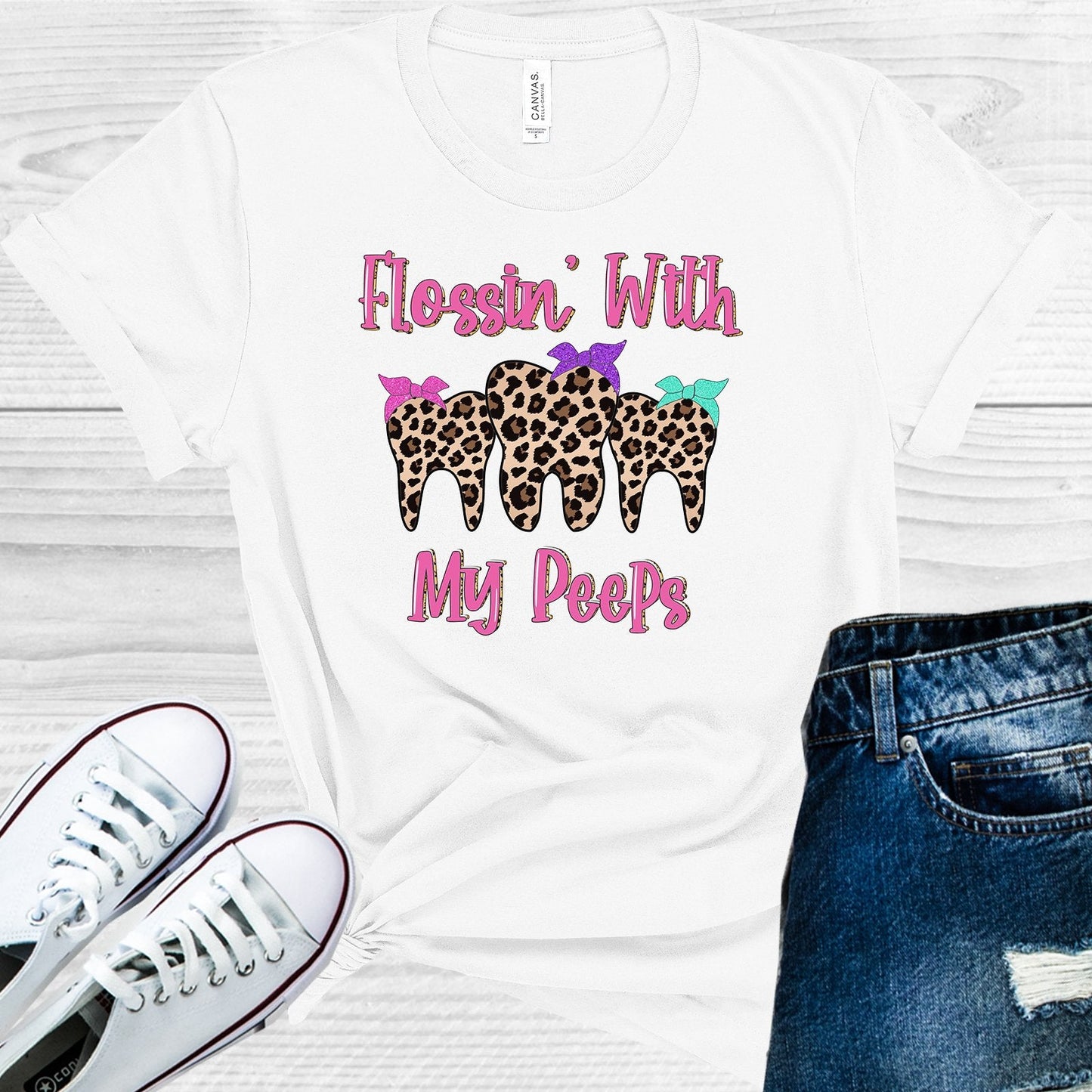 Flossin' with My Peeps Graphic Tee