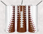 Football Baseball 20 oz Skinny Tumbler