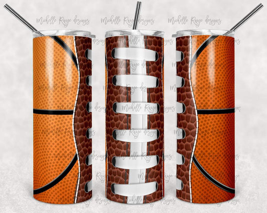 Football Basketball 20 oz Skinny Tumbler