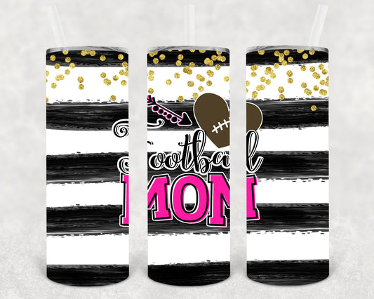 Football Mom 20 oz Skinny Tumbler