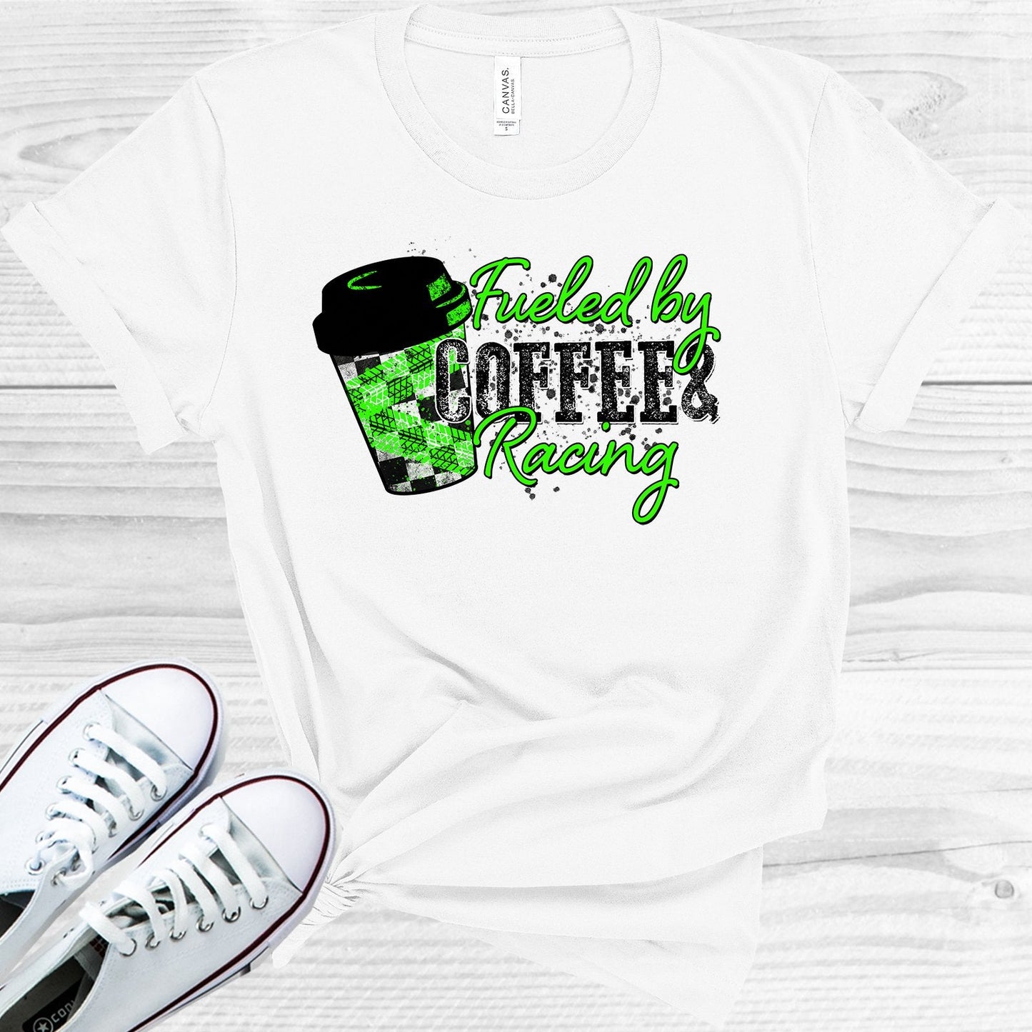 Fueled by Coffee and Racing Graphic Tee