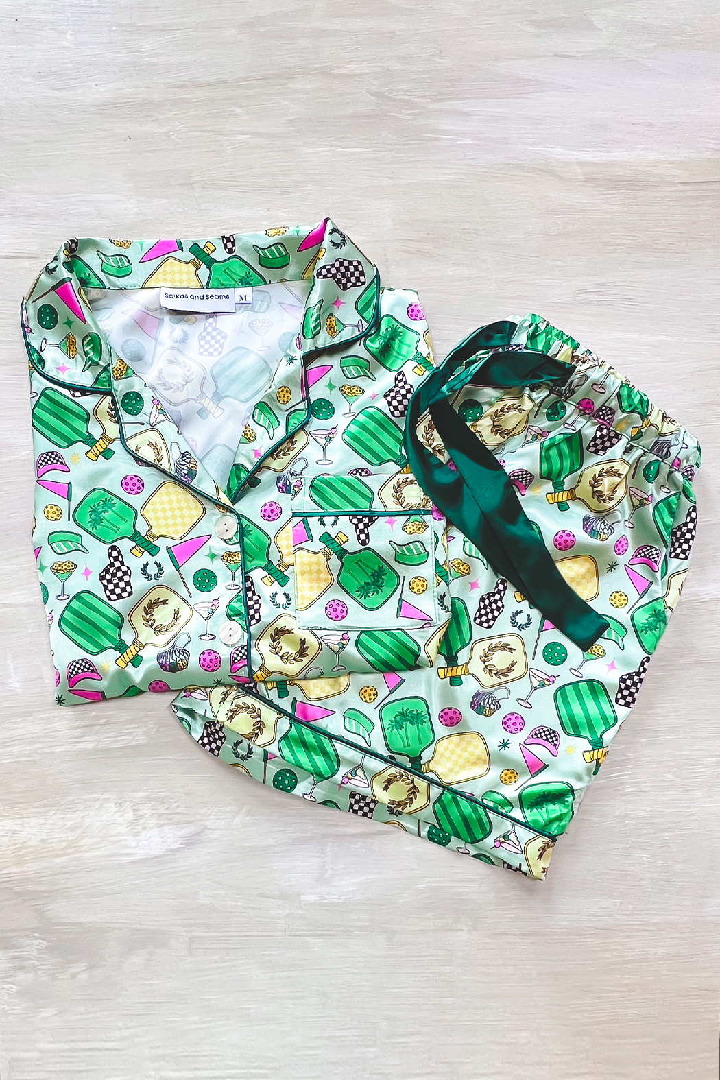 Fun & Games Pickleball Satin Pajamas