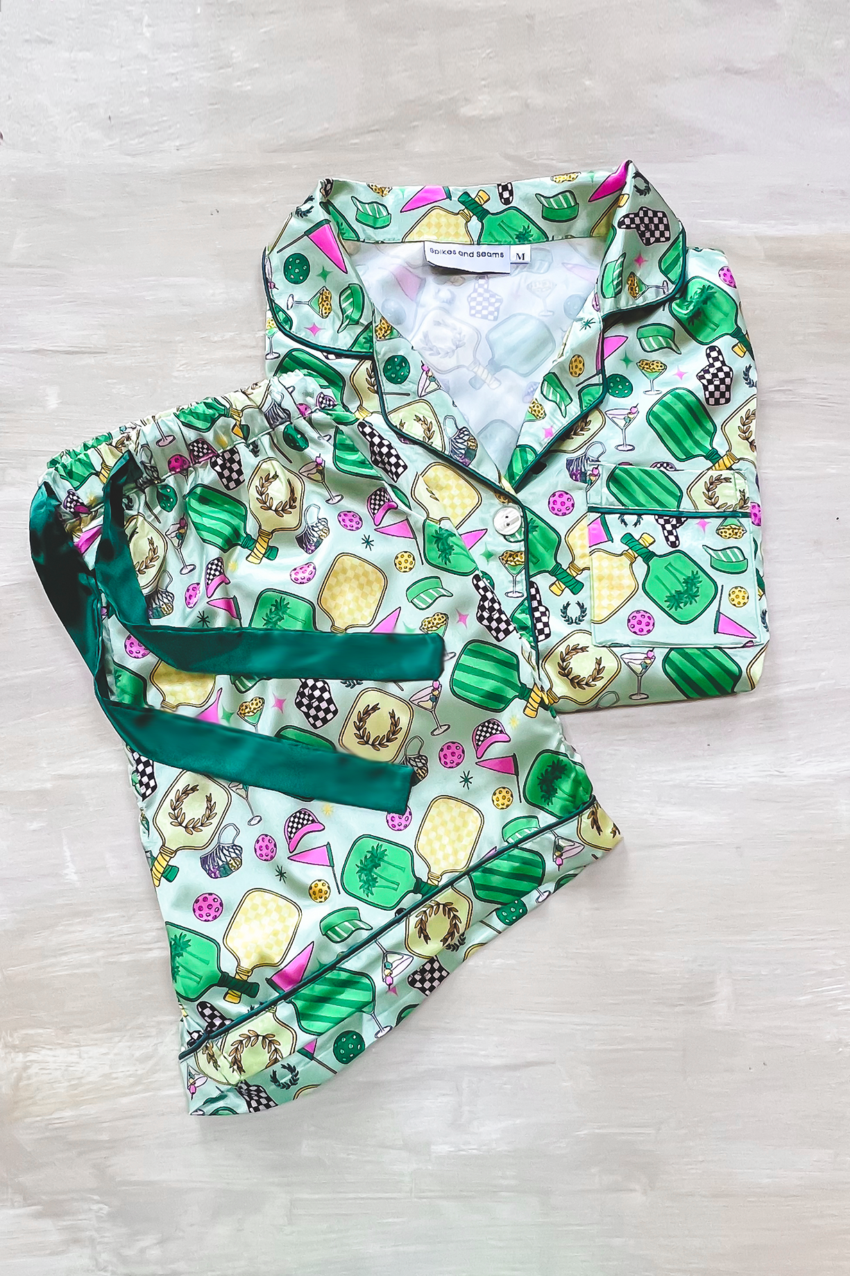 Fun & Games Pickleball Satin Pajamas