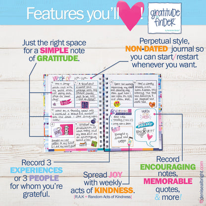 Bundle of THREE Gratitude Finder® Journals
