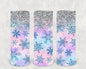 Glitter Snowflakes 20 oz Skinny Tumbler