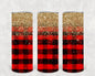 Gold Buffalo Plaid 20 oz Skinny Tumbler