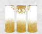 Gold Sunflower 20 oz Skinny Tumbler