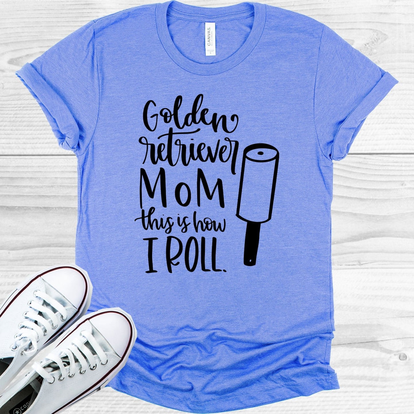 Golden Retriever Mom This is How I Roll Graphic Tee