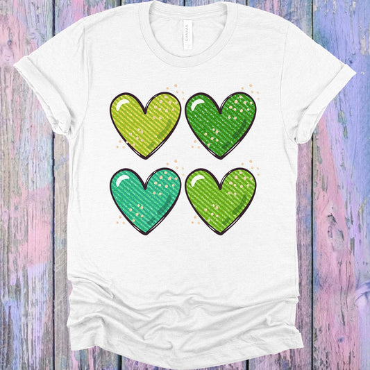 Green Hearts Graphic Tee