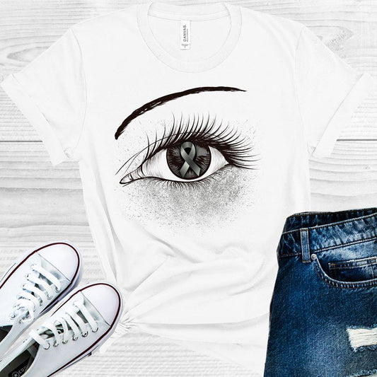 Grey/Silver Ribbon Awareness Eye Graphic Tee